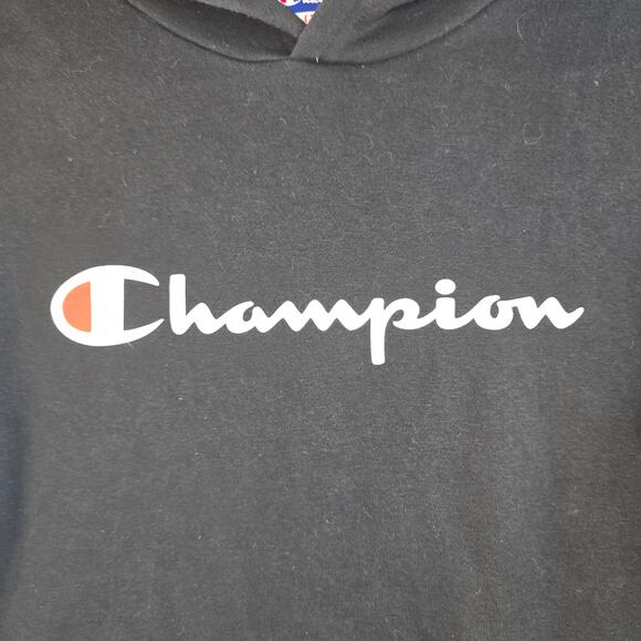 Champion Black Hoodie Kids Size M (10/12) - Picture 3 of 11